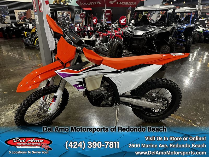 2024 KTM 450 XC-F  in a ORANGE exterior color. Del Amo Motorsports of Redondo Beach (424) 304-1660 delamomotorsports.com 