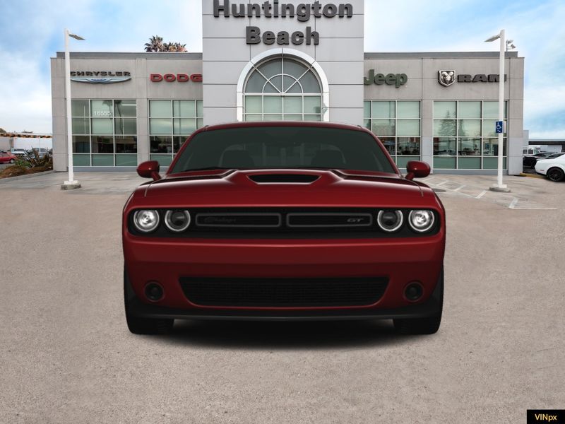 2023 Dodge Challenger GT in a Octane Red Pearl Coat exterior color and Blackinterior. BEACH BLVD OF CARS beachblvdofcars.com 