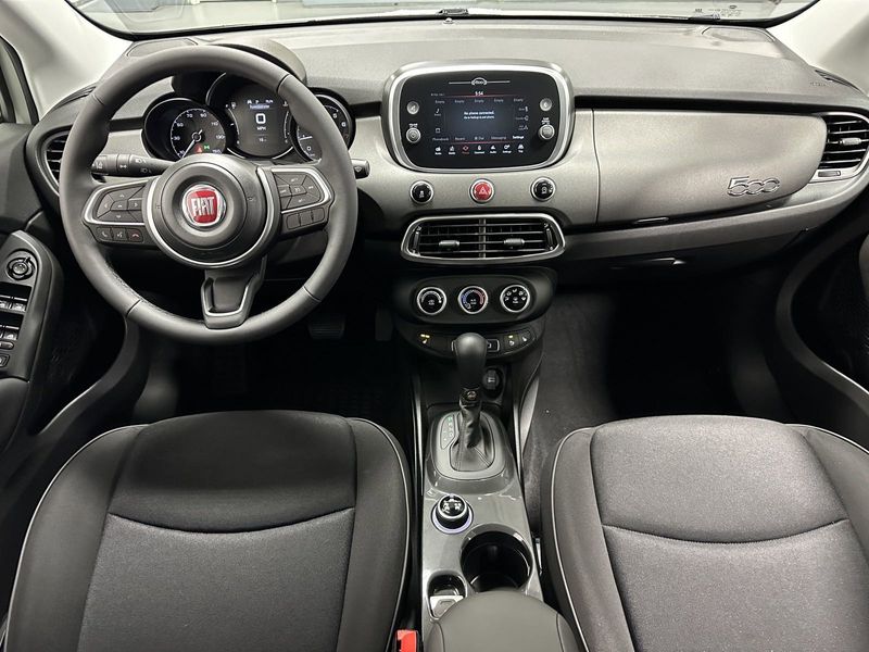 2023 Fiat 500x Pop Awd in a Bianco Gelato (White Clear Coat) exterior color and Blackinterior. Schmelz Countryside Alfa Romeo and Fiat (651) 968-0556 schmelzfiat.com 