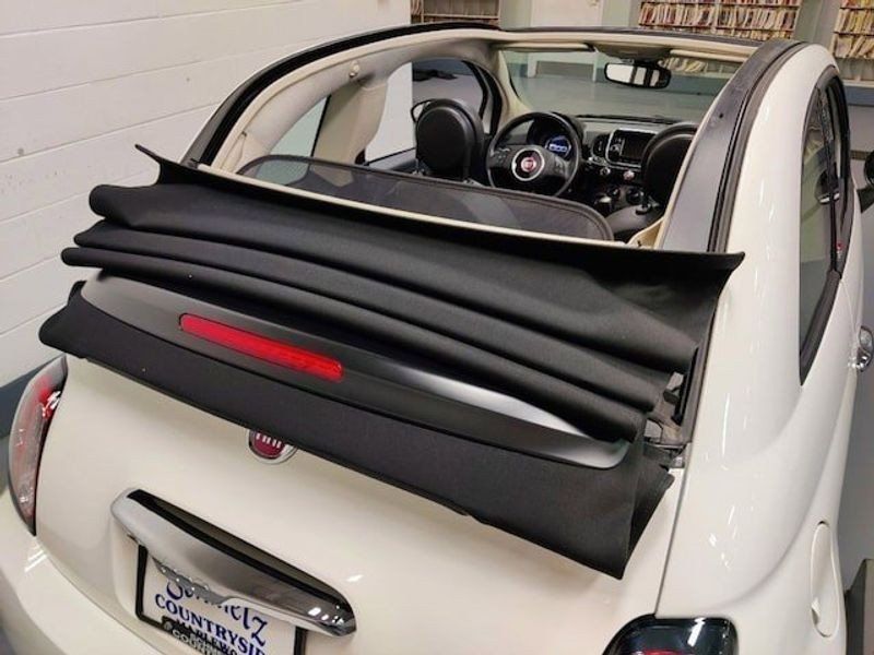 2018 Fiat 500C POP URBANA TURBO CONVERTIBLE in a Bianco White Ice exterior color and Nero (Black)interior. Schmelz Countryside SAAB (888) 558-1064 stpaulsaab.com 