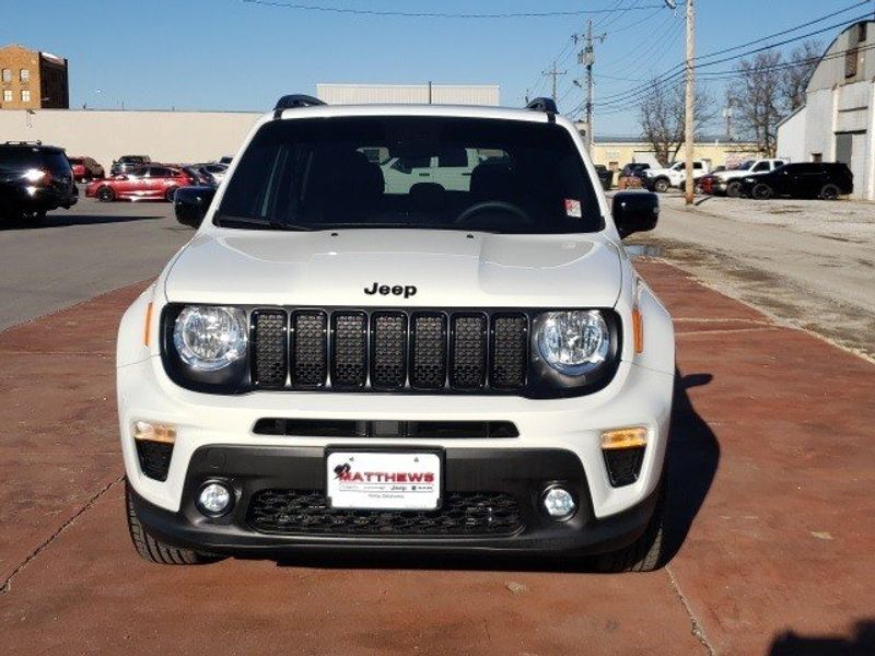 2022 Jeep Renegade Latitude in a Alpine White Clear Coat exterior color and Blackinterior. Matthews Chrysler Dodge Jeep Ram 918-276-8729 cyclespecialties.com 