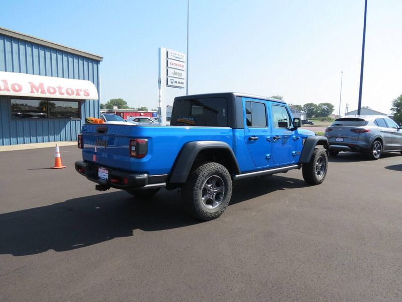 2021 Jeep Gladiator Rubicon 4x4 4dr Crew Cab 5.0 ft. SB in a Blue exterior color and Blackinterior. Militello Motors ​507-200-4344 militellomotors.net 