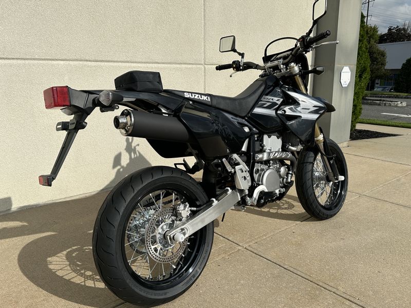 2024 Suzuki DRZ 400SM in a BLACK exterior color. Cross Country Powersports 732-491-2900 crosscountrypowersports.com 