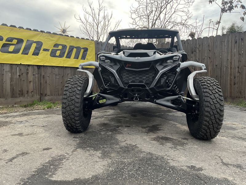 2024 Can-Am MAVERICK R XRS SMART SHOX in a TRIPLE BLACK exterior color. BMW Motorcycles of Modesto 209-524-2955 bmwmotorcyclesofmodesto.com 