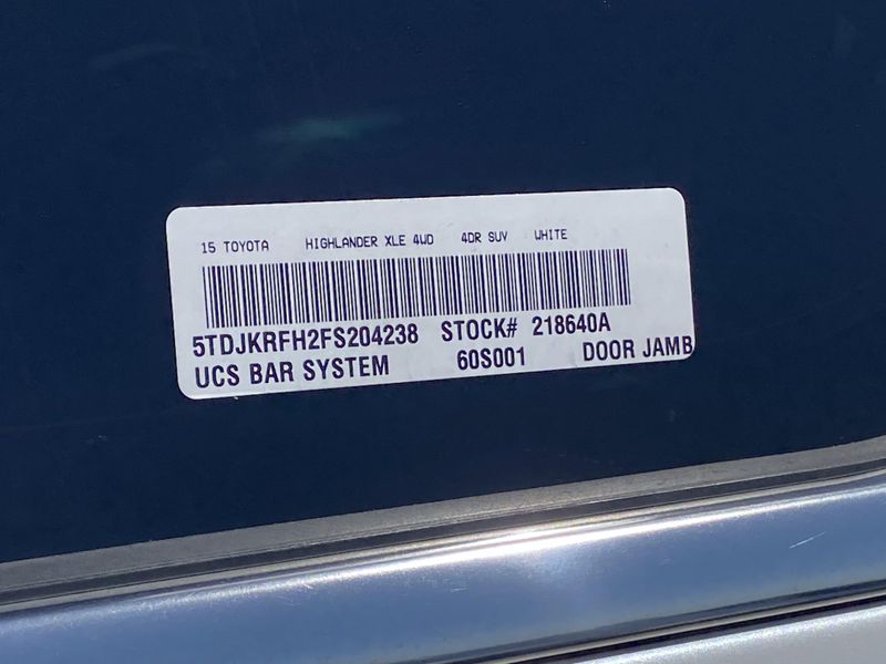 Used 2015 Toyota Highlander XLEImage 33