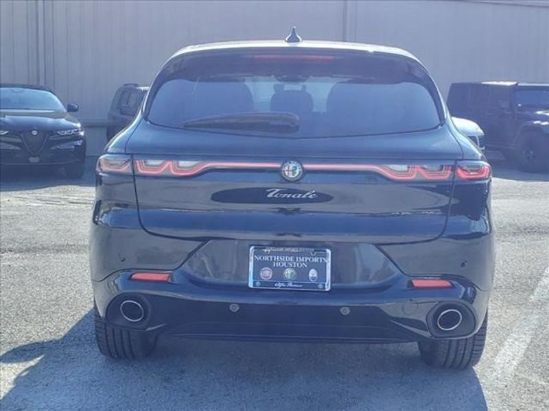 2024 Alfa Romeo Tonale Veloce in a Alfa Black exterior color and Blackinterior. Northside Imports Houston 281-475-4549 northsideimportshouston.com 