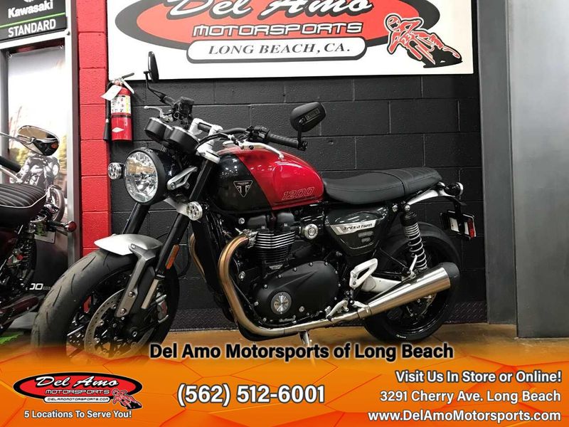 2024 Triumph SPEED TWIN 1200  in a CARNIVAL RED/STORM GREY exterior color. Del Amo Motorsports of Long Beach (562) 362-3160 delamomotorsports.com 