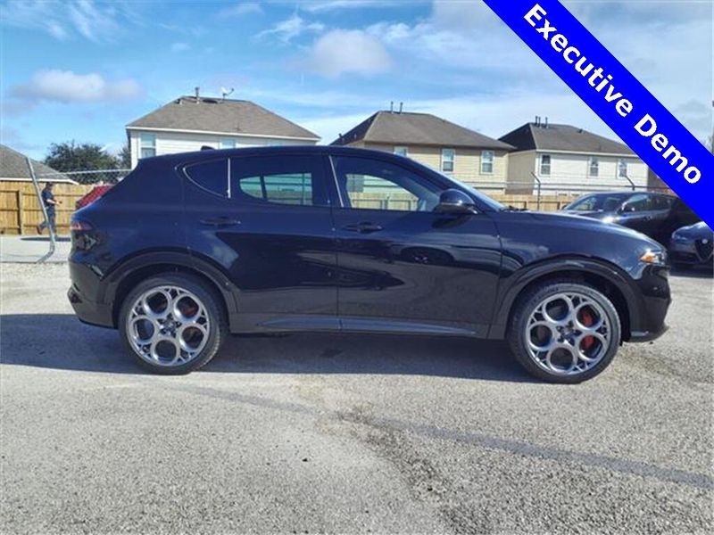 2024 Alfa Romeo Tonale Veloce in a Alfa Black exterior color and Blackinterior. Northside Imports Houston 281-475-4549 northsideimportshouston.com 