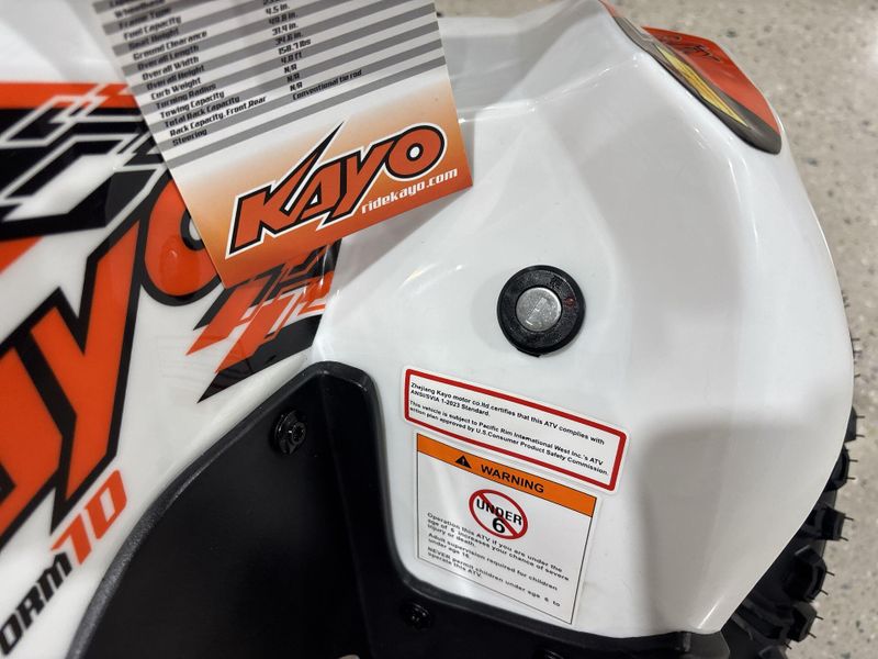New 2026 Kayo STORM 70  in a WHITE exterior color. Victorville Del Amo Motorsports 760-241-7387 delamomotorsportsofvictorville.com 
