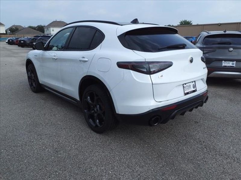 2024 Alfa Romeo Stelvio Veloce in a Alfa White exterior color and Blackinterior. Northside Imports Houston 281-475-4549 northsideimportshouston.com 