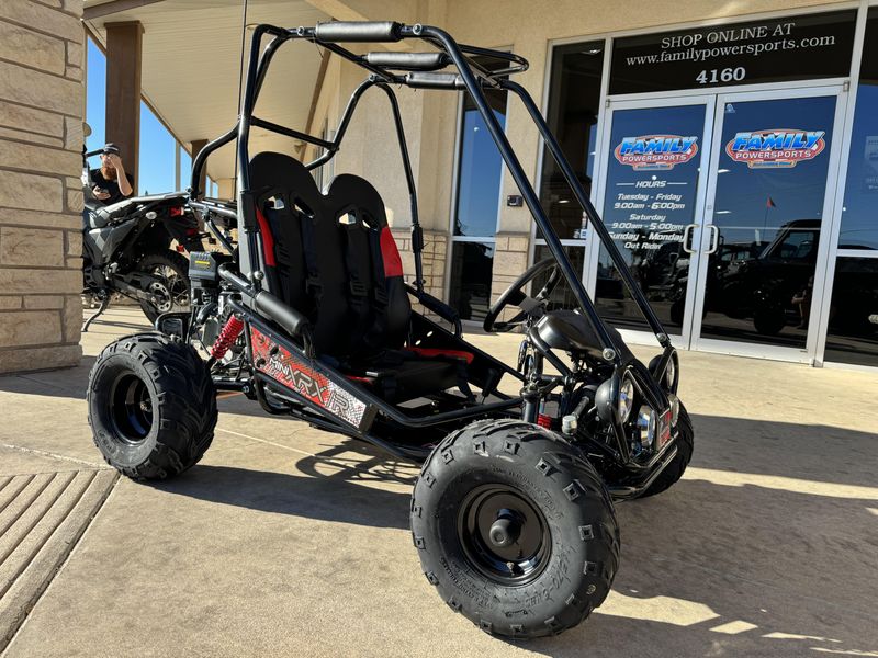 2024 TRAILMASTER MINI XRXR BLACK  in a BLACK exterior color. Family PowerSports (877) 886-1997 familypowersports.com 