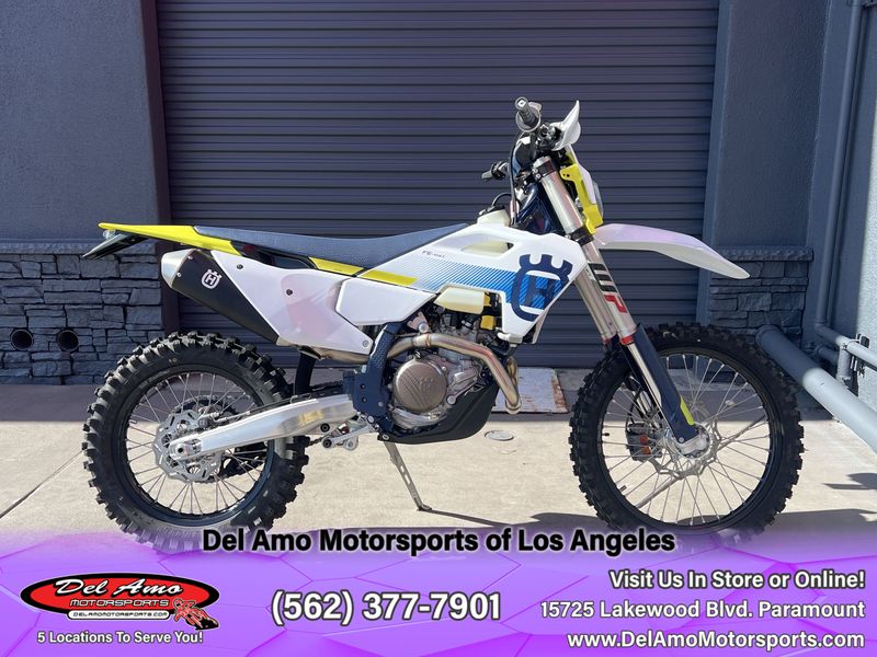 2024 HUSQVARNA FE 450  in a WHITE exterior color. Del Amo Motorsports of Los Angeles (562) 262-9181 delamomotorsports.com 