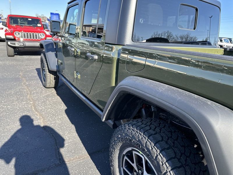 2024 Jeep Gladiator Rubicon 4x4 in a Sarge Green Clear Coat exterior color. Gupton Motors Inc 615-384-2886 guptonmotors.com 