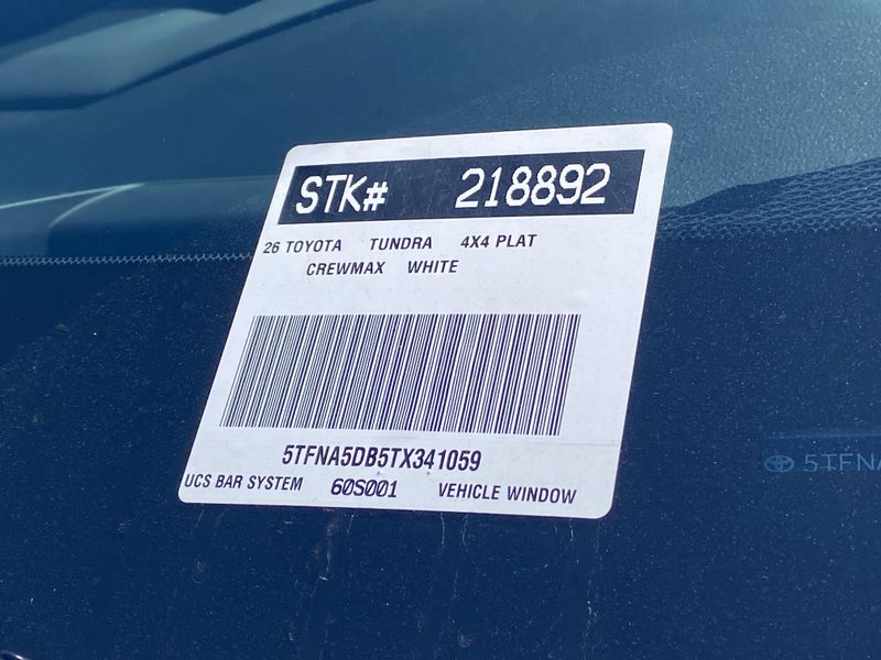New 2026 Toyota Tundra PlatinumImage 22