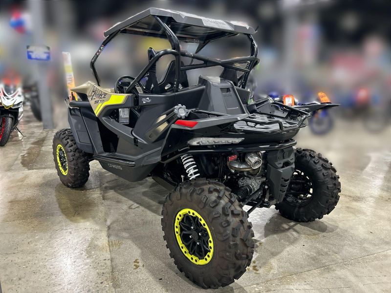 New 2024 CFMOTO ZFORCE 950 HO EX G1  in a DESERT TAN exterior color. Del Amo Motorsports of Redondo Beach (424) 390-7811 delamomotorsports.com 