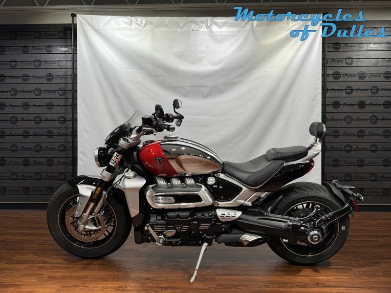 2023 Triumph Rocket 3 GT Chrome  in a Chrome/Diablo Red exterior color. Motorcycles of Dulles 571.934.4450 motorcyclesofdulles.com 