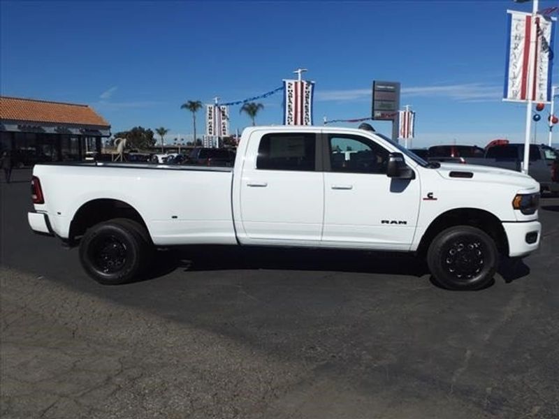 2024 RAM 3500 Big Horn in a Bright White Clear Coat exterior color and Blackinterior. Perris Valley Auto Center 951-657-6100 perrisvalleyautocenter.com 