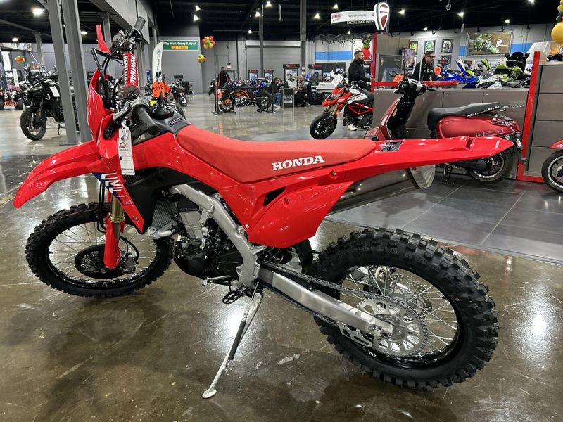 2025 Honda CRF450X  in a RED exterior color. Del Amo Motorsports of Redondo Beach (424) 390-7811 delamomotorsports.com 