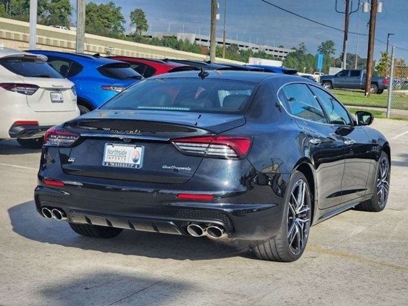 2024 Maserati Quattroporte Modena in a Black exterior color and Black/Redinterior. Northside Imports Houston 281-475-4549 northsideimportshouston.com 