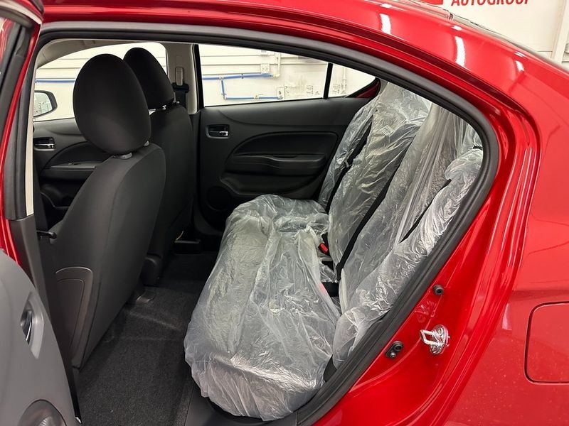 2024 Mitsubishi Mirage G4 SE in a Infrared Metallic exterior color and Blackinterior. Marina Auto Group (855) 564-8688 marinaautogroup.com 