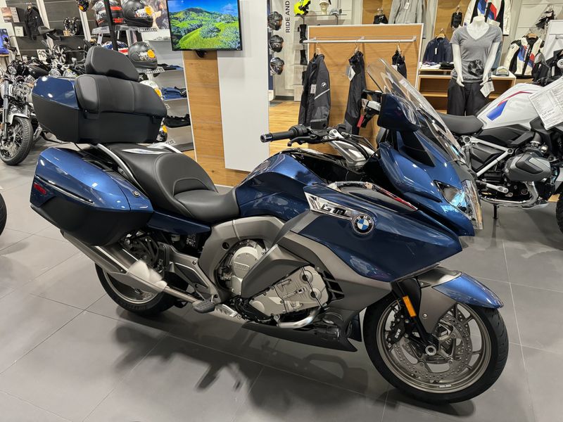 2023 BMW K 1600 GTL in a GRAVITY BLUE METALLIC MATTE exterior color. Cross Country Cycle 201-288-0900 crosscountrycycle.net 