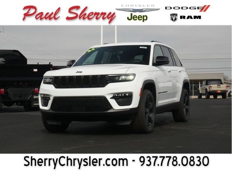 2024 Jeep Grand Cherokee Limited 4x4 in a Bright White Clear Coat exterior color. Paul Sherry Chrysler Dodge Jeep RAM (937) 749-7061 sherrychrysler.net 