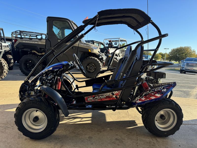 2024 TRAILMASTER BLAZER 200R BLUE  in a BLUE exterior color. Family PowerSports (877) 886-1997 familypowersports.com 