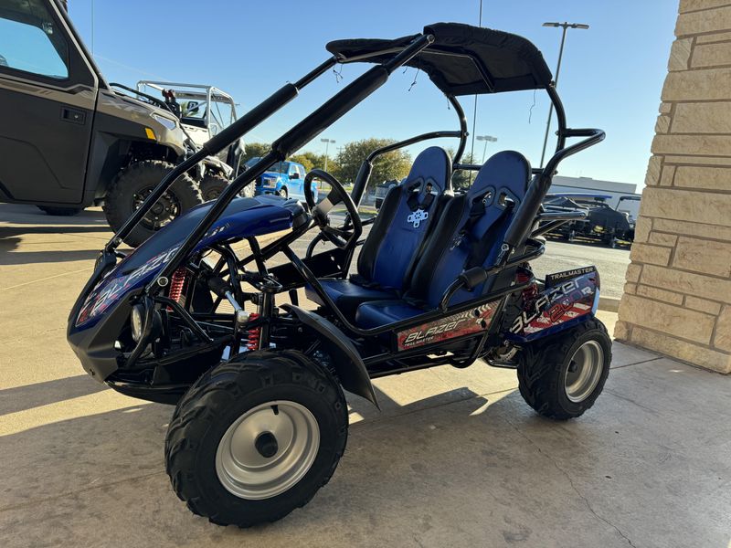 2024 TRAILMASTER BLAZER 200R BLUE  in a BLUE exterior color. Family PowerSports (877) 886-1997 familypowersports.com 