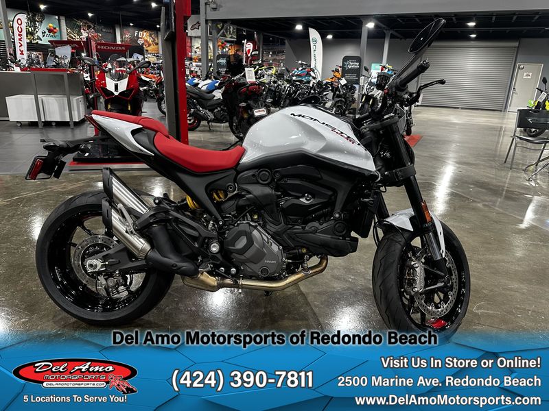 2024 Ducati MONSTER PLUS  in a ICE WHITE exterior color. Del Amo Motorsports of Redondo Beach (424) 304-1660 delamomotorsports.com 