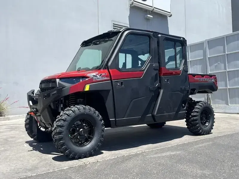 New 2026 Polaris RANGER CREW XP 1000 NORTHSTAR EDITION PREMIUM SUNSET RED Image 3