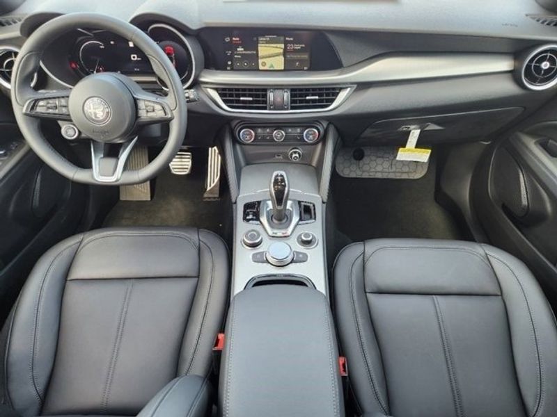 2024 Alfa Romeo Stelvio Ti Awd in a Alfa Rosso (Red) exterior color and Blackinterior. Northside Alfa Romeo of Houston 281-475-4549 alfaromeousaofnorthhouston.com 