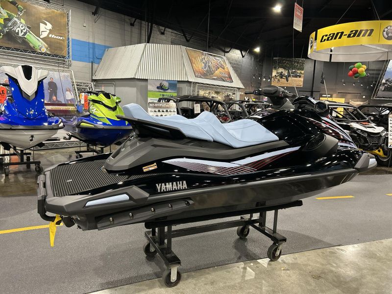 2025 Yamaha VX CRUISER W&sol;AUDIO  in a BLACK/ICE BLUE exterior color. Del Amo Motorsports of Redondo Beach (424) 390-7811 delamomotorsports.com 