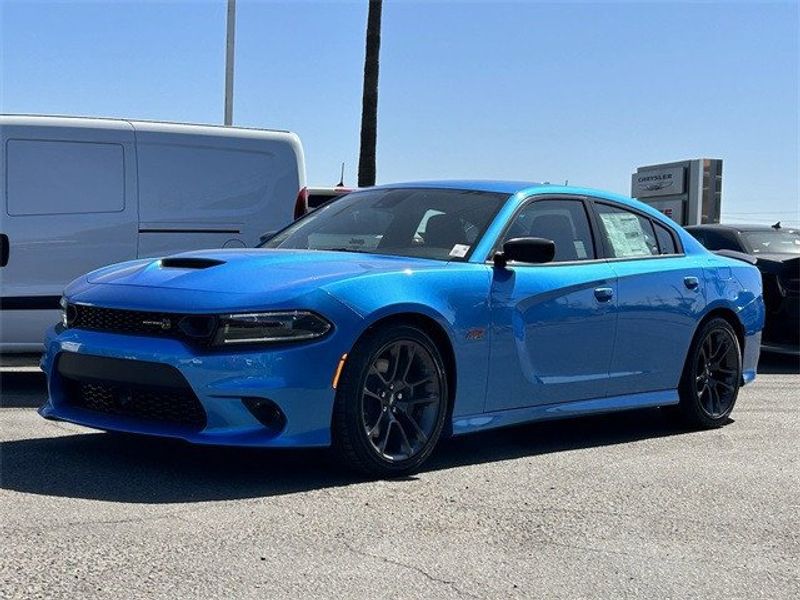 2023 Dodge Charger Scat Pack in a B5 Blue exterior color and Blackinterior. McPeek