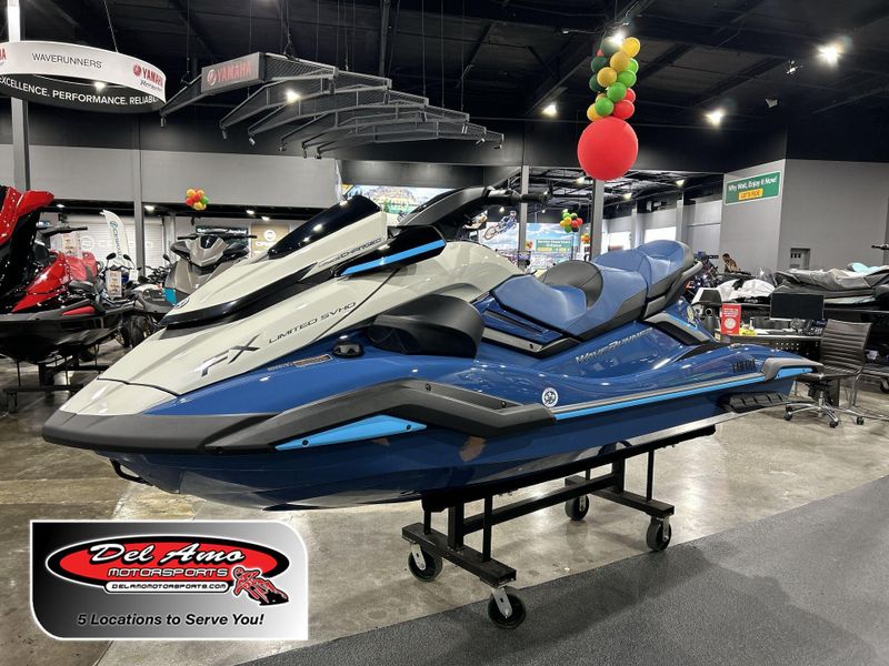 2025 Yamaha FX LIMITED SVHO  in a DEEPWATER BLUE exterior color. Del Amo Motorsports of Redondo Beach (424) 390-7811 delamomotorsports.com 