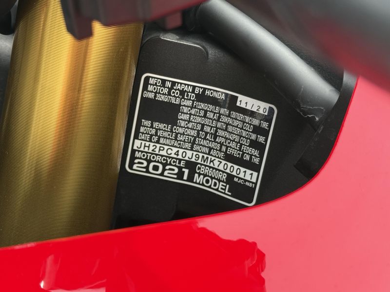 2021 Honda CBR 600RR  