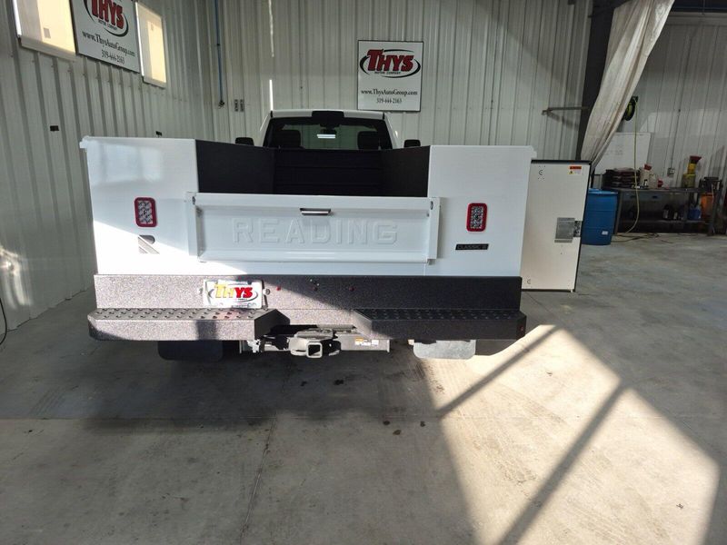 2024 RAM 5500 Chassis Cab Tradesman in a Bright White Clear Coat exterior color and Diesel Gray/Blackinterior. Thys Motor Company 319-318-6640 pixelmotiondemo.com