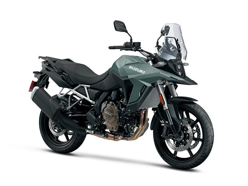 2024 Suzuki V-STROM 800  in a Green exterior color. New England Powersports 978 338-8990 pixelmotiondemo.com 