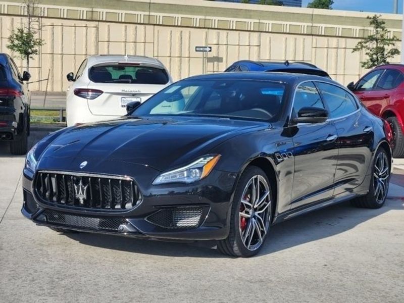 2024 Maserati Quattroporte Modena in a Black exterior color and Black/Redinterior. Northside Imports Houston 281-475-4549 northsideimportshouston.com 