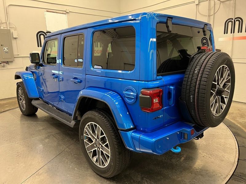 2022 Jeep Wrangler 4xe Unlimited High Altitude 4x4 in a Hydro Blue Pearl Coat exterior color and Blackinterior. Marina Chrysler Dodge Jeep RAM (855) 616-8084 marinadodgeny.com 