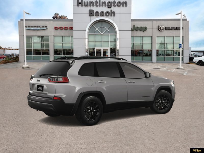 2023 Jeep Cherokee Altitude Lux 4x4 in a Sting-Gray exterior color and Blackinterior. BEACH BLVD OF CARS beachblvdofcars.com 