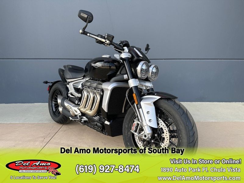 2024 Triumph ROCKET 3 R  in a SAPPHIRE BLACK exterior color. Del Amo Motorsports of South Bay (619) 547-1937 delamomotorsports.com 