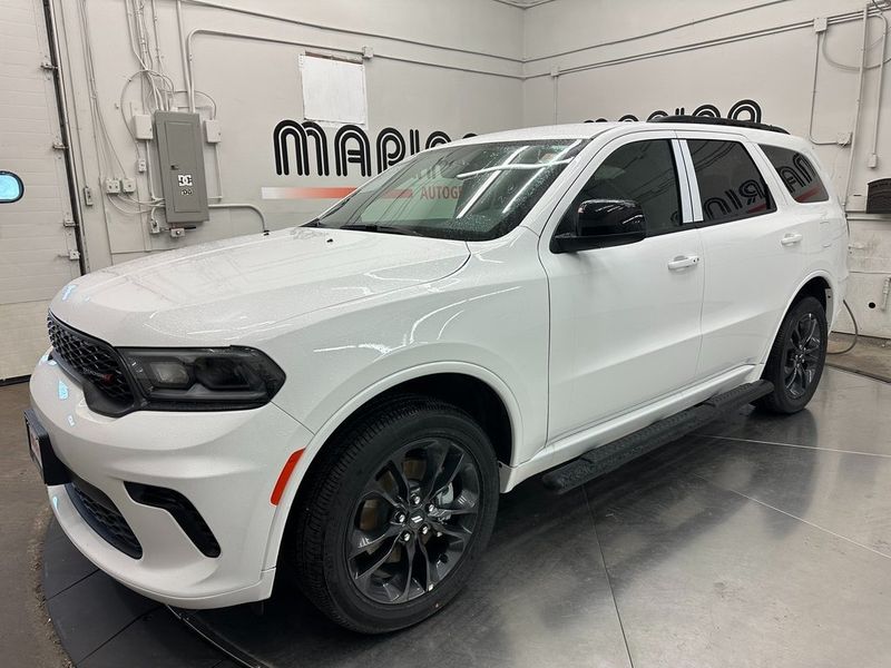 2024 Dodge Durango Gt Awd in a White Knuckle Clear Coat exterior color. Marina Chrysler Dodge Jeep RAM (855) 616-8084 marinadodgeny.com 
