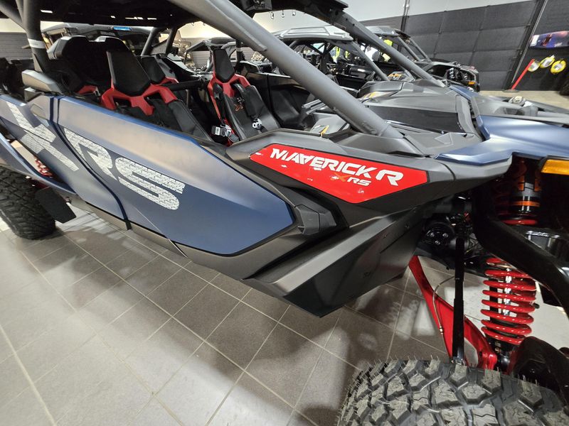 2025 Can-Am MAVERICK R MAX X RS 999T DCT DUSTY NAVY AND LEGION REDImage 13