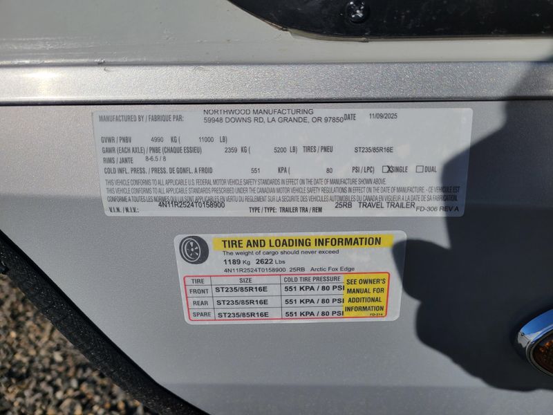 New 2026 NORTHWOOD MFG ARCTIC FOX EDGE 25RB Image 19