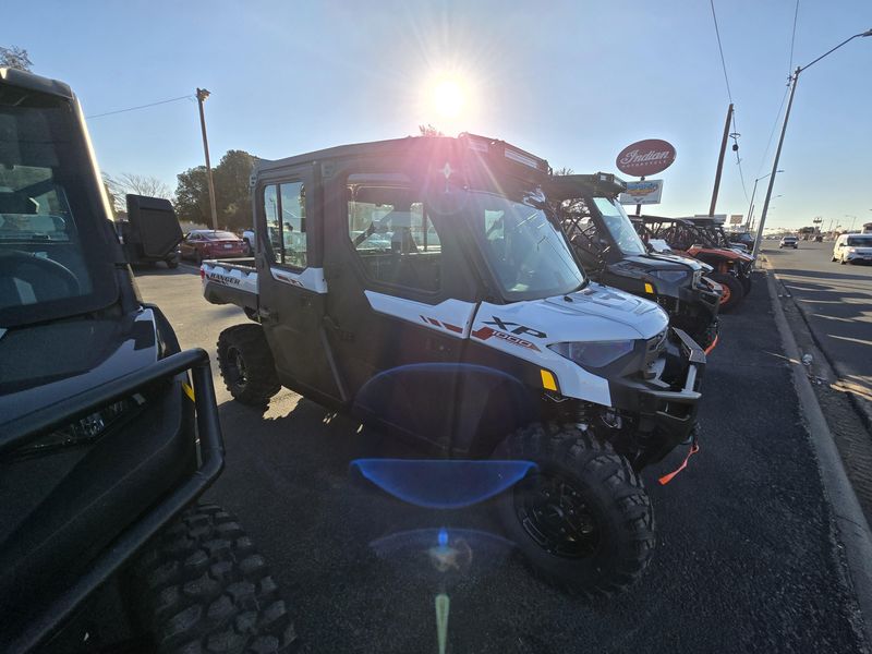 2025 Polaris RANGER CREW XP 1000 NORTHSTAR TRAIL BOSS EDITION CRYSTAL WHITE WITH PERFORMANCE RED ACCENTSImage 1