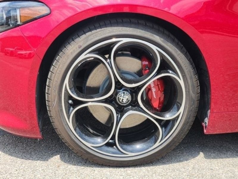 2024 Alfa Romeo Giulia Veloce in a Alfa Rosso exterior color and Blackinterior. Northside Imports Houston 281-475-4549 northsideimportshouston.com 