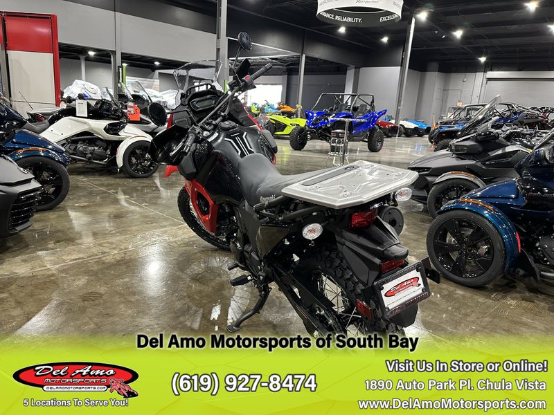 2024 Kawasaki KL650GRFNL-RD1  in a FIRECRACKER RED/METALLIC CARBON GRAY exterior color. Del Amo Motorsports of South Bay (619) 547-1937 delamomotorsports.com 