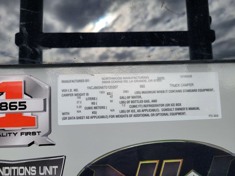 New 2026 NORTHWOOD MFG ARCTIC FOX 865 Image 11