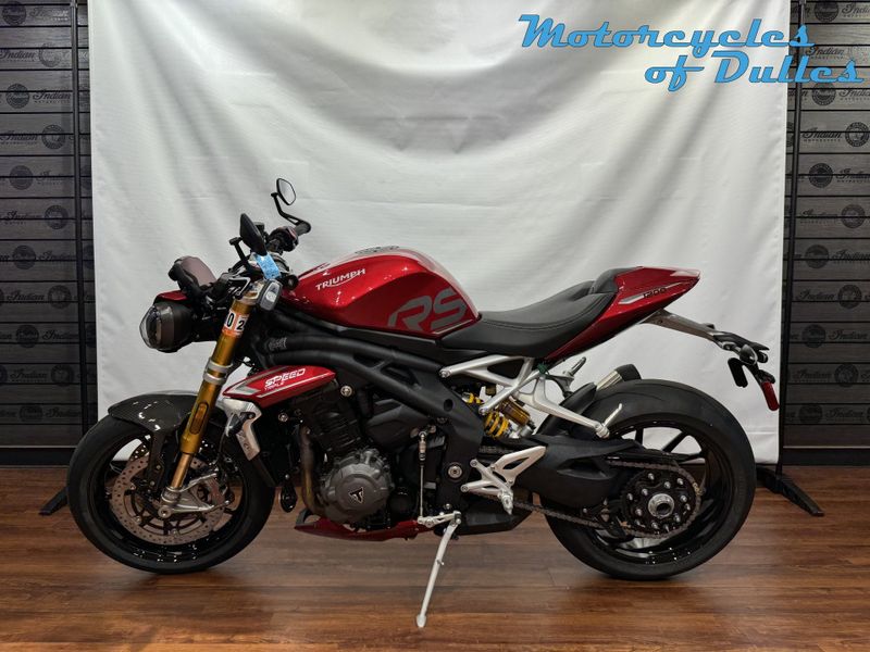 2024 Triumph Speed Triple 1200 RS  in a Carnival Red exterior color. Motorcycles of Dulles 571.934.4450 motorcyclesofdulles.com 