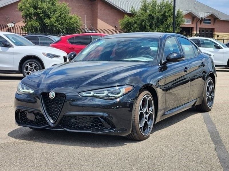 2024 Alfa Romeo Giulia Veloce Rwd in a Vulcano Black Metallic exterior color and Blackinterior. Northside Alfa Romeo of Houston 281-475-4549 alfaromeousaofnorthhouston.com 